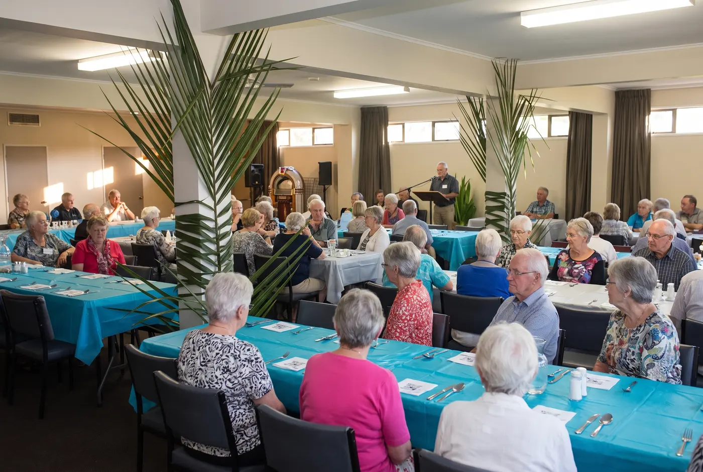 A gathering in the Birkenhead RSA function lounge